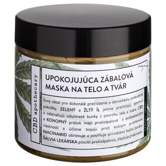 Pleťová a tělová uklidňující zábalová maska 120ml CBD apothecary