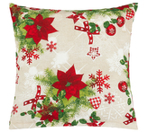 Polštářek VÁNOCE - Vánoční hvězda červená - 45x45 cm