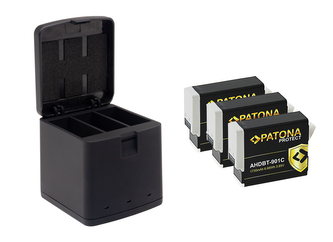 Nabíječka Triple GoPro Hero 9/Hero 10/Hero 11/Hero 12 +3x baterie 1730mAh Enduro