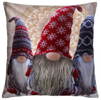 Vánoční polštář s 3D aplikací VÁNOČNÍ SKŘÍTKOVÉ V. 40x40 cm Mybesthome