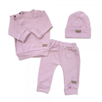 Žebrovaná rostoucí 3D sada, bavlna, Lovely One, růžová, vel. 80/86; 80/86 (12-18m)