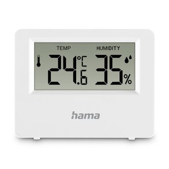 Hama Ebro, digitální teploměr/vlhkoměr, použití uvnitř/venku, bílý