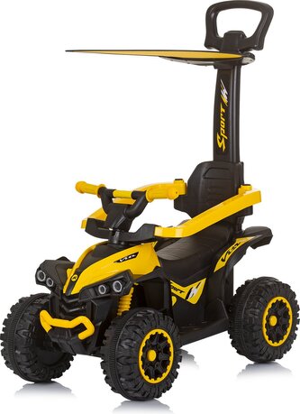 CHIPOLINO Odrážedlo se stříškou a vodící tyčí ATV Yellow