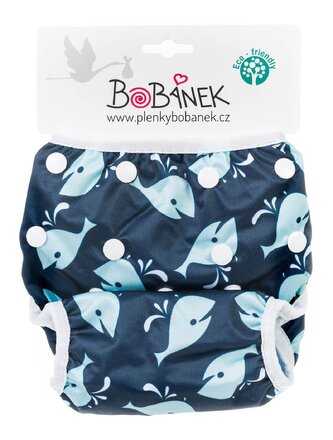 Bobánek Rostoucí plavky pro miminka - Modré velryby