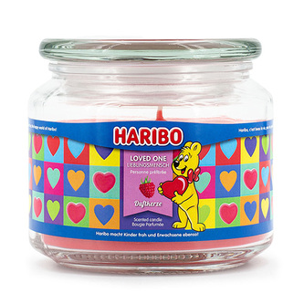 Svíčka ve skleněné dóze Haribo, Milovaný, 300 g