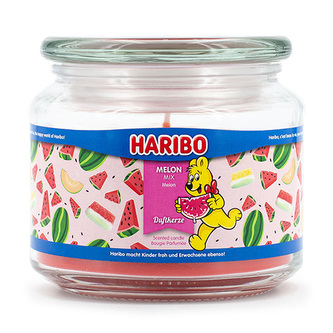 Svíčka ve skleněné dóze Haribo, Melounový mix, 300 g