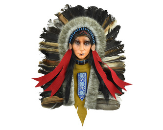Závěsná dekorace Indiánská náčelnice 25 cm - var. U Závěsná dekorace Indiánská náčelnice 25 cm - var. U