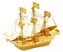 METAL EARTH 3D puzzle Loď Golden Hind (zlatá)