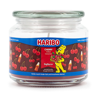 Svíčka ve skleněné dóze Haribo, Třešňová cola, 300 g