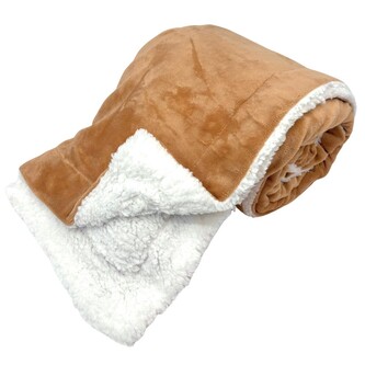 HOME ELEMENTS Deka 150 x 200 cm, s beránkem, mikroflanel, Béžová