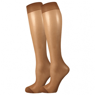 Lady B podkolenky NYLON knee-socks 20 DEN / 2 páry visone uni 6 ks