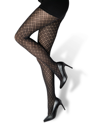 Lady B punčochové kalhoty vzorované Martina 40 DEN nero S/158-164/100 1 ks