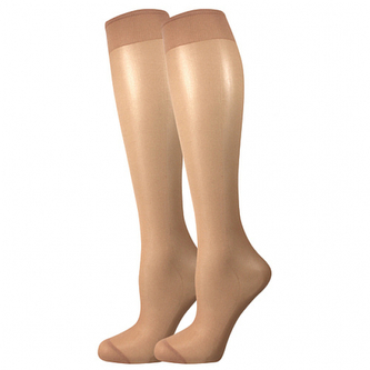 Lady B podkolenky NYLON knee-socks 20 DEN / 2 páry beige uni 6 ks