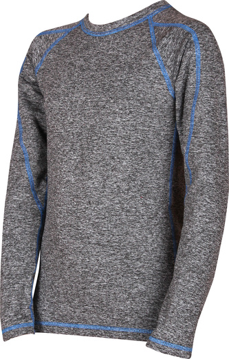 VoXX® SOLID 08 dětské tričko dlouhý rukáv melé/modrá 158-164 1 ks