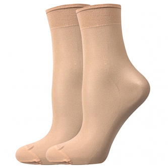 Lady B ponožky NYLON socks 20 DEN / 2 páry camel uni 6 ks