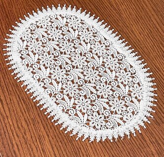 Krajkový ubrousek oválný PALOMA bílá 30x45 cm MyBestHome