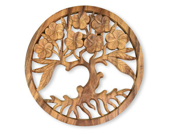 Závěsná dřevěná dekorace Strom života světlá - 30 cm - var. A Závěsná dřevěná dekorace Strom života světlá - 30 cm - var. A