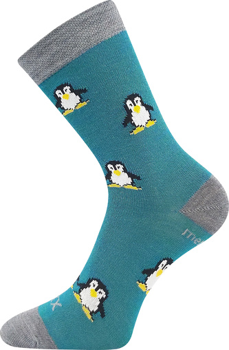 VoXX® ponožky Penguinik modro-zelená 35-38 (23-25) 1 pár