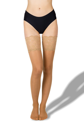 Lady B samodržící punčochy PASSION hold-ups 20 beige S/155-165 1 pár