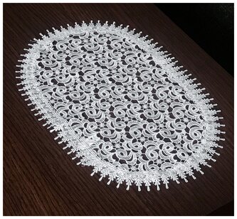 Krajkový ubrousek oválný TANIA bílá 30x45 cm MyBestHome