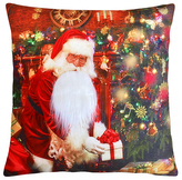 Vánoční polštář s 3D aplikací SANTA 40x40 cm Mybesthome