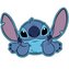 JERRY FABRICS Tvarovaný mikroplyšový polštářek Lilo and Stitch  Polyester, 33x25 cm
