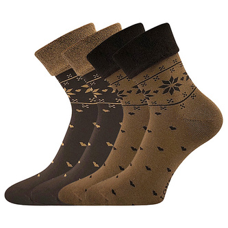Lonka® ponožky Frotana caffe brown 35-38 (23-25) 2 páry