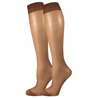 Lady B podkolenky NYLON knee-socks 20 DEN / 2 páry castoro uni 6 ks