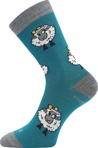 VoXX® ponožky Vlněnka dětská modro-zelená 30-34 (20-22) 1 pár