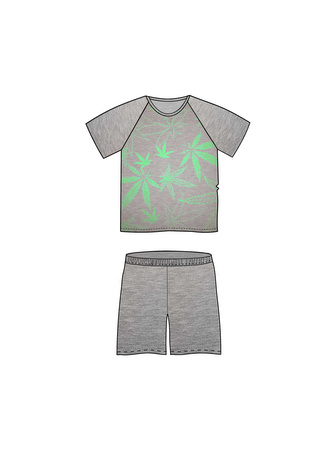 Lonka® Koffing pyžamo krátký rukáv tráva/melé/celotisk XL 1 ks