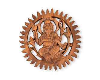 Závěsná dřevěná dekorace Ganesha - 20 cm Závěsná dřevěná dekorace Ganesha - 20 cm
