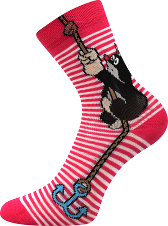 Boma® ponožky Krtek kotva-magenta 20-24 (14-16) 1 pár