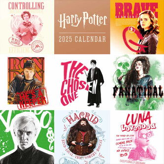 Oficiální nástěnný kalendář 2025 Harry Potter s plakátem (SQ 30 x 30|60 cm)