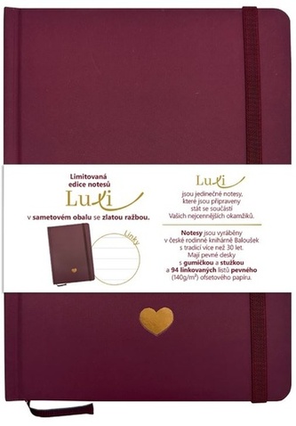 Notes Luxi linky A5 lamino bordó Notes Luxi linky A5 lamino bordó