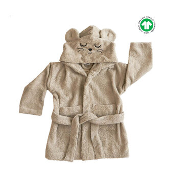 Dětský froté župan s kapucí z organické bavlny Myška Roommate 1-2 roky