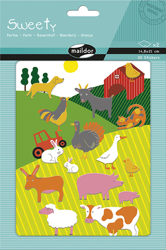 Sada filcových samolepek Zvířátka na farmě, Maildor
