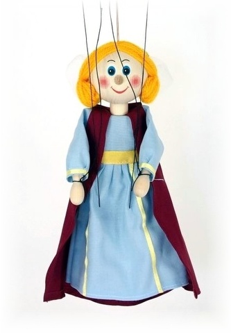 PRINCEZNA STŘEDOVĚKÁ - dřevěná loutka 20 cm