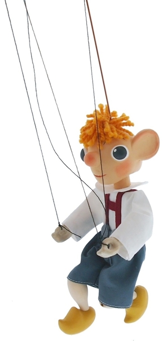 HURVÍNEK dřevěná loutka 20 cm