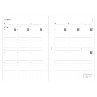 Filofax, Kalendář 2025 A5, týden/2 strany, Minimal, slou, 5j