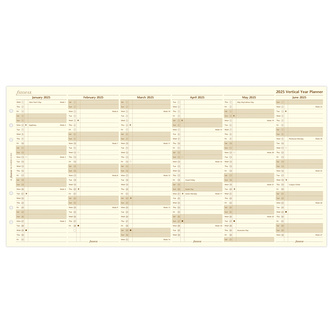 Filofax, Plánovací Kalendář 2025 A5, vertikální, krém