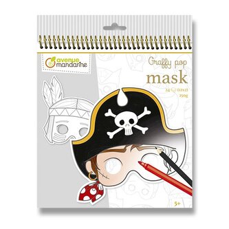 Karnevalové masky k vymalování pro kluky, Avenue Mandarine
