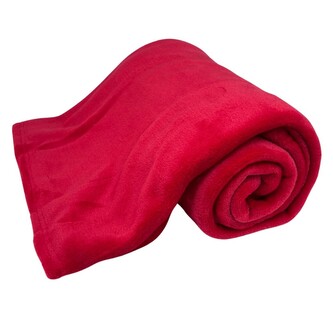 HOME ELEMENTS Deka 150x200 cm jednobarevná červená Tlapkové káro