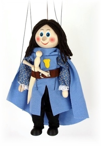 PRINC STŘEDOVĚKÝ - dřevěná loutka 20 cm