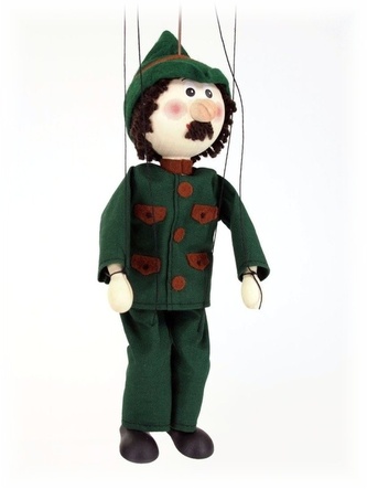 MYSLIVEC - dřevěná loutka 20 cm