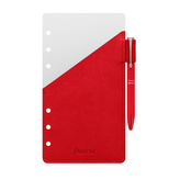 Filofax, Kuličkové pero s poutkem a vkladem pro diáře, osobní, červená