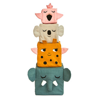 Měkké aktivní kostky pro miminko zvířátka 4ks Roommate