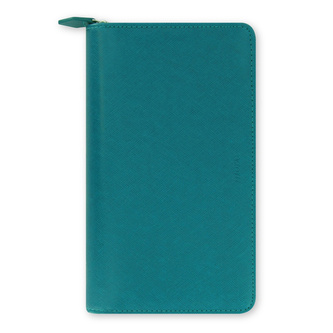 Filofax, Diář Saffiano Zip, Osobní compact, akvamarínová