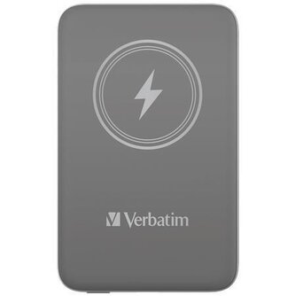 Power banka s magnetickým bezdrátovým nabíjením  "MCP-10", šedá, 10000 mAh, VERBATIM 32249
