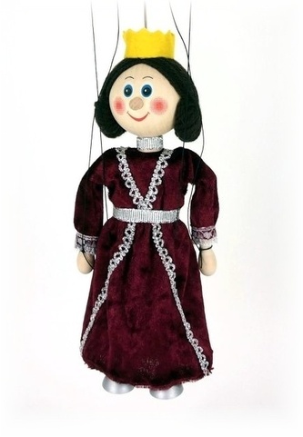KRÁLOVNA - dřevěná loutka 20 cm