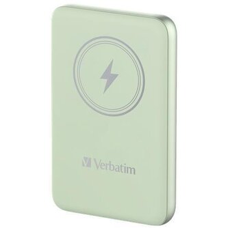 Power banka s magnetickým bezdrátovým nabíjením "MCP-10", zelená, 10000 mAh, VERBATIM 32246